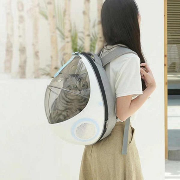 Mochila transportador de gatos con cama tipo huevito