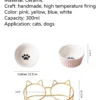 Comedero doble de cerámica para perros y gatos, cuenco elevado de cuello alto para beber, accesorios para platos de comida y agua