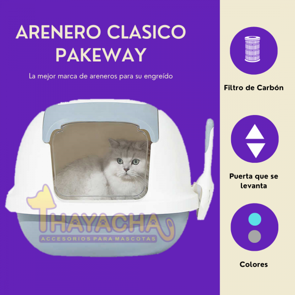 Arenero Clásico Pakeway con filtro de carbón activado