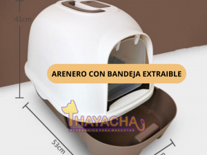 arenero con bandeja extraíble y filtro de carbón activado . thaycha.com