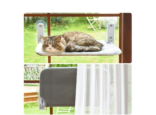 HAMACA DE VENTANA GATOS CON PERCHA INALÁMBRICA CON 4 VENTOSAS - Image 2