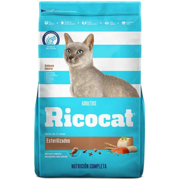 Esterilizados-RicoCat.gatosperu Alimento Ricocat Gatos Adulto Esterilizados 9kg