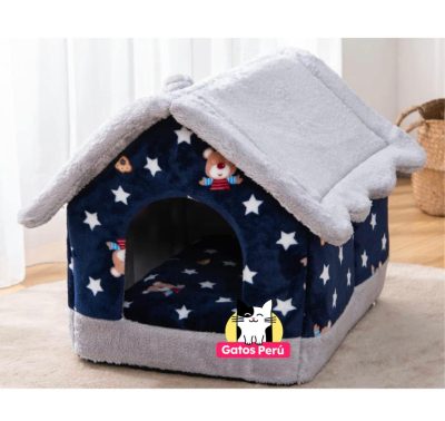 Cama Tipo Casa Para Gatos