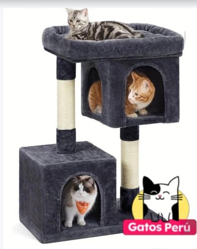 El Paraíso Felino Rascador de 3 Niveles con Cuevas