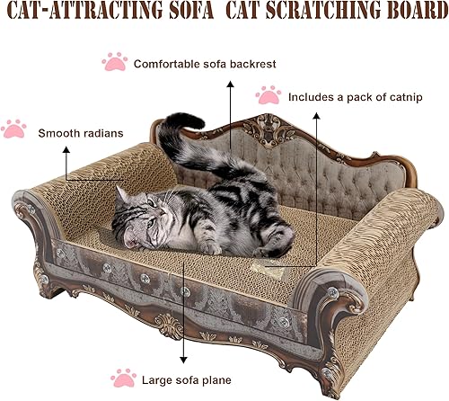 Sofá Rascador de Lujo George Oliver para Gatos: Elegancia y Funcionalidad en Perú