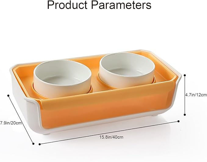 Comedero Doble de Cerámica : Confort Felino en Perú