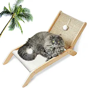 sillon gatos playa rascador Sofá Rascador Tipo Silla de Playa para Gatos: La Hamaca Rascador Definitiva en Perú.