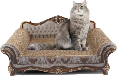 Sofá Rascador de Lujo George Oliver para Gatos: Elegancia y Funcionalidad en Perú