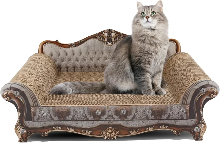 Sofá Rascador de Lujo George Oliver para Gatos: Elegancia y Funcionalidad en Perú