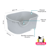 Arenero XL para Gatos Grande con Filtro de Polvo