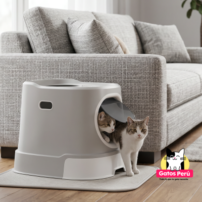 arenero para gatos cerrado y practico Arenero para Gatos Cerrado: Espacioso y Fácil de Limpiar