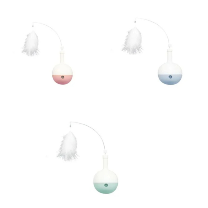 Juguete Interactivo para Gatos con Pluma, Luces y Dispensador