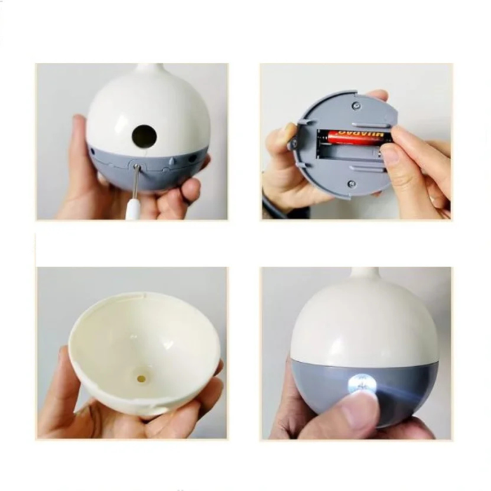 Juguete Interactivo para Gatos con Pluma, Luces y Dispensador