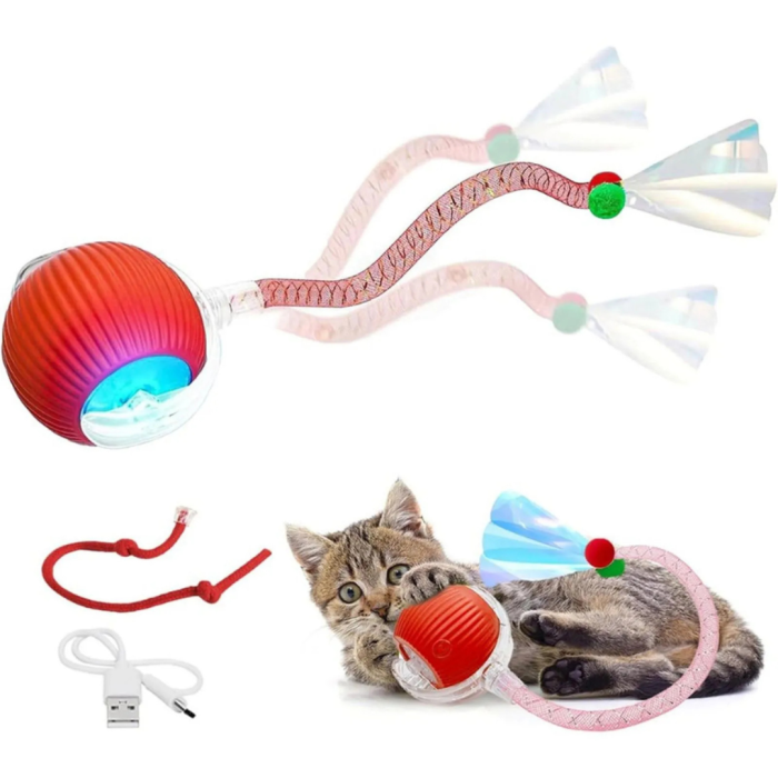 Pelota Eléctrica para Gatos Rodante