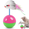 Pelota con plumas para gatos