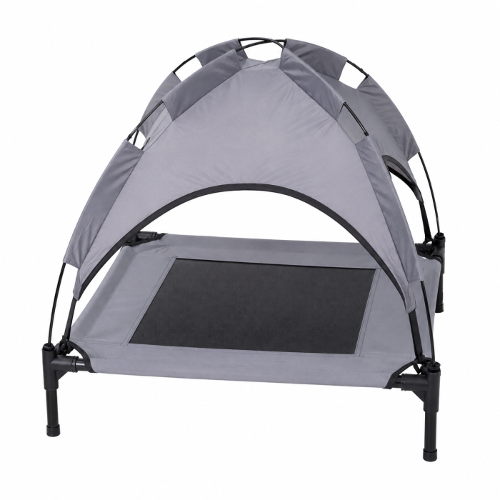 Cama Elevada para Perros con Toldo 76x61x75cm