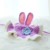 Gorro de conejo tejido para gato